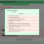 Add Food Eaten to My Food Notebook